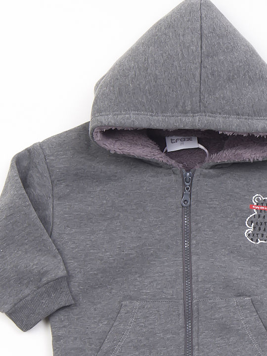 Trax Kinder-Sweatjacke mit Kapuze Gray