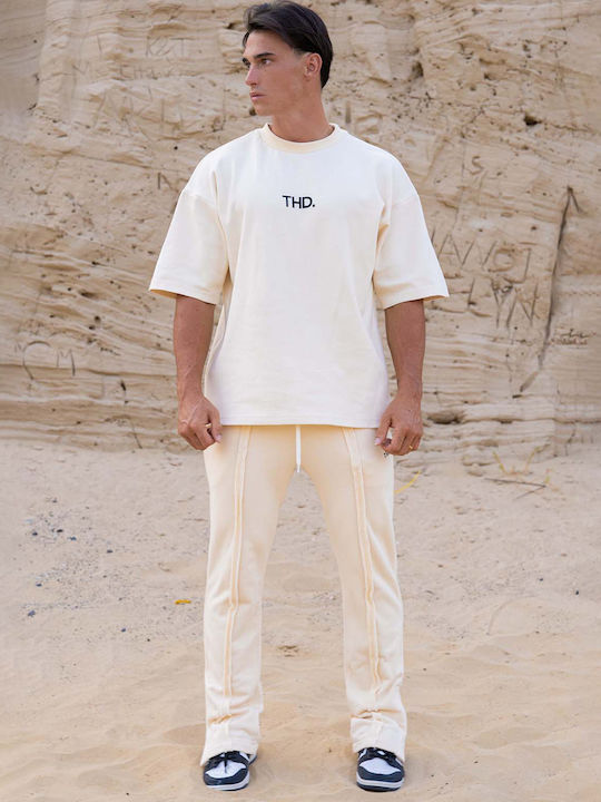 Jogginghose mit Gummizug Beige