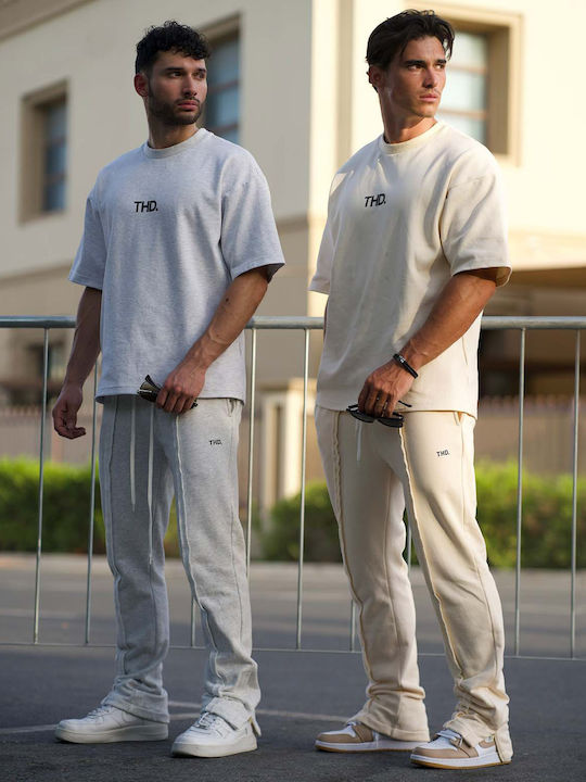 Jogginghose mit Gummizug Beige