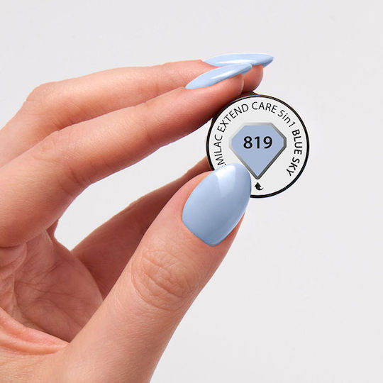 Semilac Extend 5in1 Хибриден Лак за Нокти Blue Sky 819 7мл 1бр