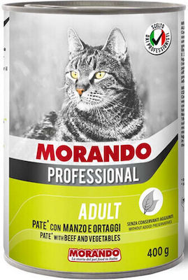 Morando Miglior Gatto Professional Nasses Katzenfutter für Katze in Dose mit Rindfleisch und Gemüse 400gr MO01261