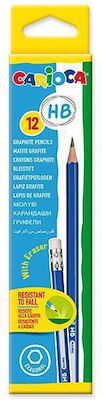 Carioca Graphite Pencil HB Set with Eraser Blue 12pcs