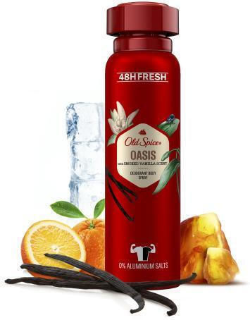 Old Spice Oasis Smoked Vanilla Αποσμητικό 48h σε Spray Χωρίς Αλουμίνιο 150ml