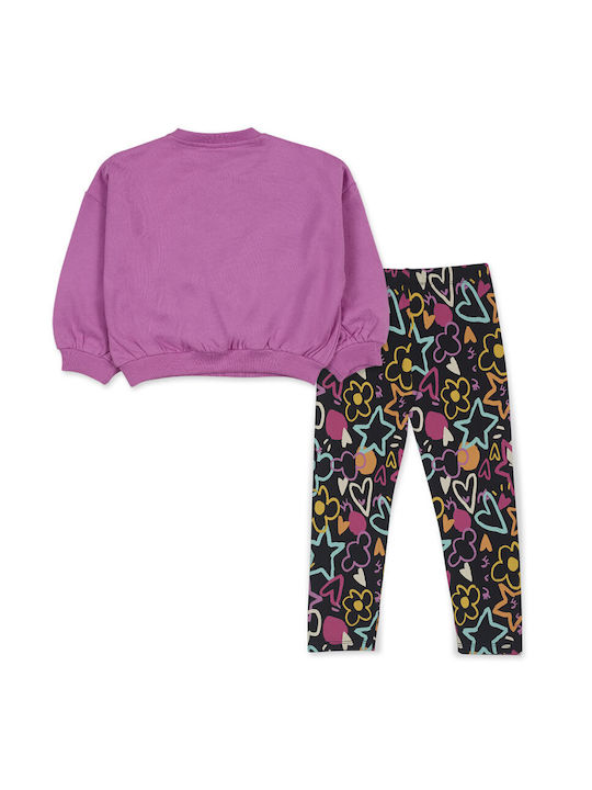 Tuc Tuc Kids Set with Leggings Winter 2pcs Purple