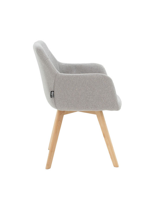 Nasima Dining Room Fabric Armchair Gray 57x58x84cm