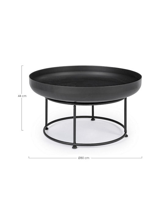 Bizzotto Efesto Feuerstelle Draußen Metallisch Schwarz 80x80x44cm
