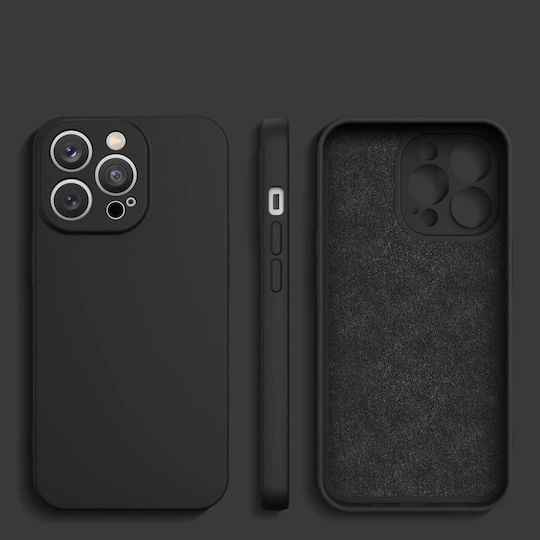 4G Back Cover Silicon / Tempered Glass 2mm Negru (Galaxy A14)