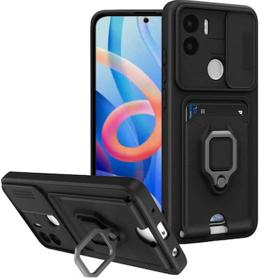 Bodycell Multifunction Back Cover με Λουράκι Μαύρο (Redmi A1+ / A2+)