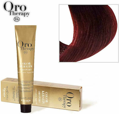 Fanola Oro Puro Hair Coloring Cream Hair Dye no Ammonia 5.606 Chestnut Light Red Hot 100ml