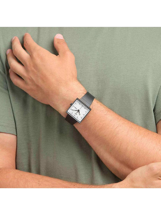 Swatch Swatch Γυναικείο Ρολόι 33.25mm Μπαταρίας με Μαύρο Καουτσούκ Λουράκι