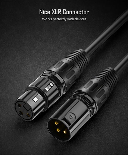 Cabletime AV350 Kabel XLR Stecker - XLR Buchse Schwarz 5m