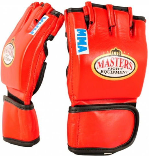Sport Masters GF-3 MMA Handschuhe Leder Rot