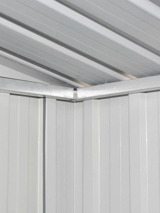 Metallische Gartenhaus Gaalvanisierte Braune mit Lüftungsschlitzen M2.57xΠ2.05xΥ1.78m