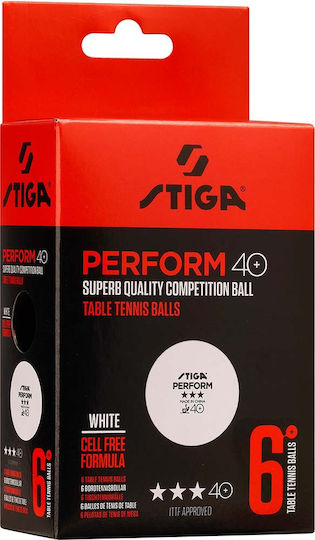 Stiga PERFORM Ping Pong Balls 3-Star 6pcs