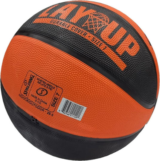 Spalding Basketball Draußen Lay up Orange/Schwarz Größe 7