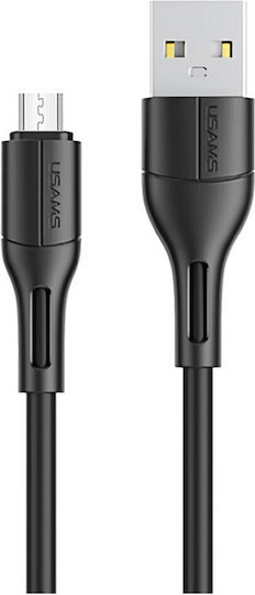 Usams U68 Regular USB 2.0 spre micro USB Cablu Negru 1m (SJ502USB01) 1buc