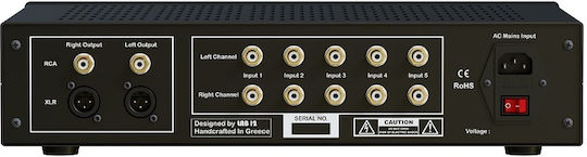 Lab12 pre1 Λαμπάτος Προενισχυτής Hi-Fi Stereo Μαύρος