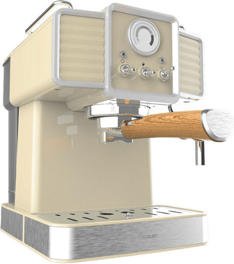 Cecotec Power Espresso 20 Tradizionale Μηχανή Espresso 1350W Πίεσης 20bar Light Yellow 01629