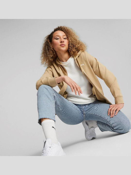 PUMA Beige Women's Sweatshirt with Hood