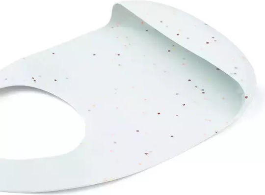 Done by Deer Confetti Αδιάβροχη Σαλιάρα Σιλικόνης με Κουμπί & Τσέπη Blue