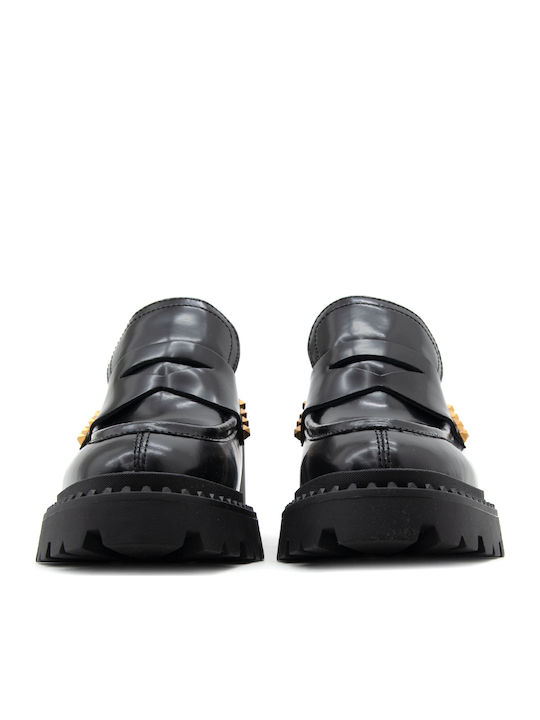 Combo A Leather Women's Loafers In Gray Color