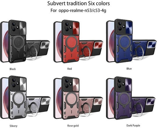 Texture Camera Umschlag Rückseite Kunststoff Schwarz (Realme C53)