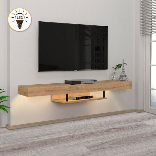 TV-Ständer Albares mit LED-Beleuchtung Braune M150xT29.6xH22cm