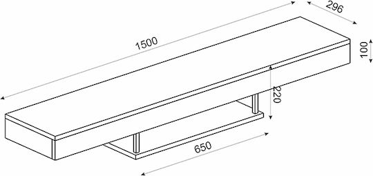 TV-Ständer Albares mit LED-Beleuchtung Braune M150xT29.6xH22cm