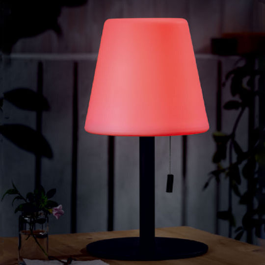 Lightex Elina Πορτατίφ LED με Λευκό Καπέλο και Μαύρη Βάση