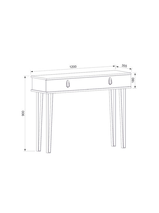 Helsinki Wooden Console GP042-0198 1 L120xW35.5xH90cm