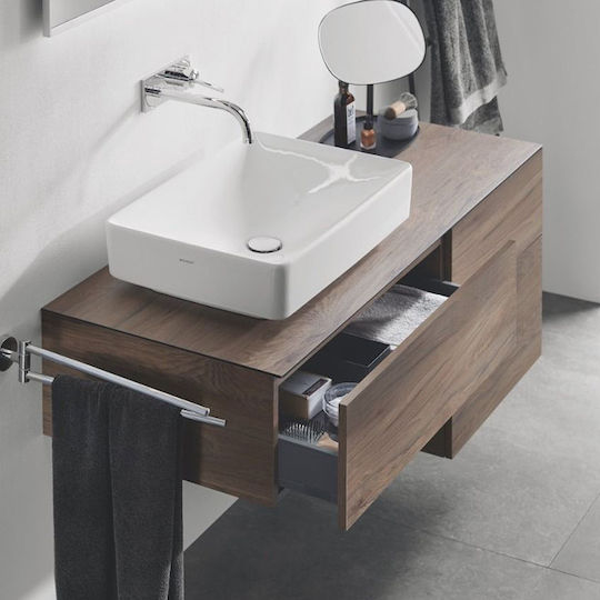 Geberit VariForm Πάγκος χωρίς Νιπτήρα Μ120xΒ51xΥ55cm Κερασί