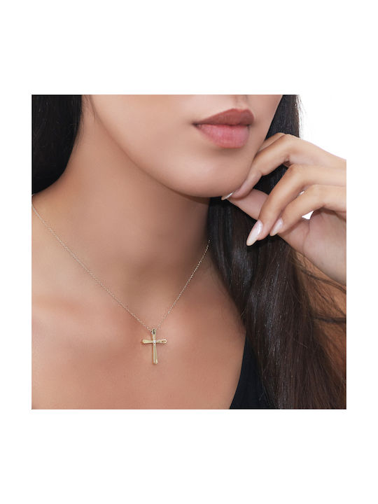 Gold Kreuz 14K mit Kette