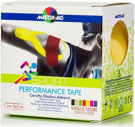 Master Aid Performance Tape Benzila de kinetoterapie 5cm x 5m Galben