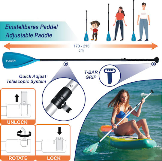 Maqua Flowers Φουσκωτή Σανίδα SUP / Kayak με Μήκος 3.3m Μωβ