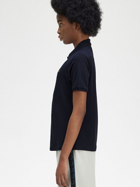 Women's Polo Blouse Short Sleeve Black