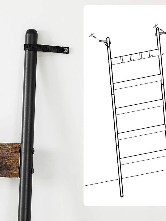 Vasagle Floor Garment Rack made of Metal Brown 65x178cm