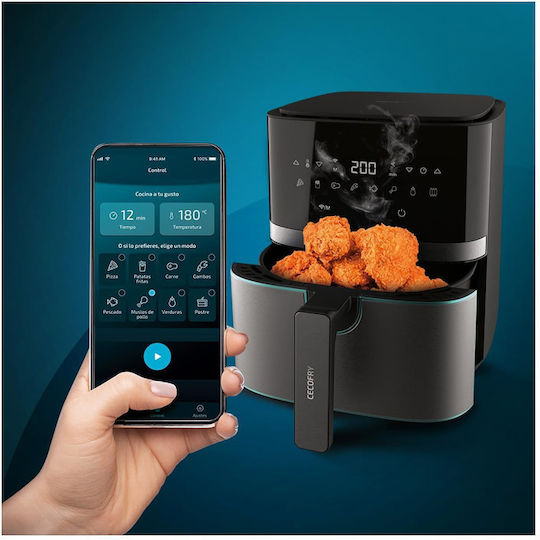 Cecotec Cecofry Full 5500 Connected Pack Air Fryer με Wi-Fi 5.5lt Μαύρο