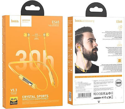 Hoco ES65 Crystal Sports In-ear Bluetooth Handsfree Earphones Yelloα