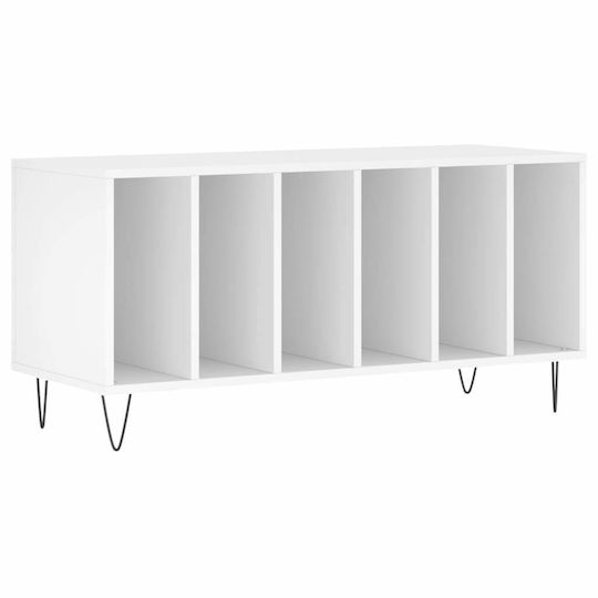 vidaXL Мебел за Hi-Fi Бял 38x100x48см