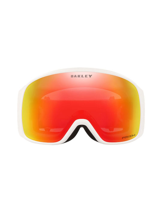 Oakley Flight Tracker Ochelari de Schi Pentru Adulți Albi cu Lentilă Roșie cu Oglindă Oakley Flight Tracker Ochelari de Schi Pentru Adulți Albi cu Lentilă Roșie cu Oglindă
