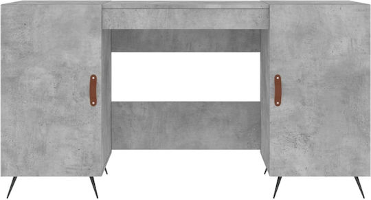 Γραφείο Ξύλινο Γκρι 140x50x75εκ.