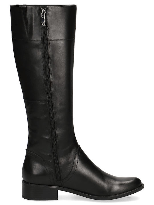 Leder Damenstiefel Schwarz