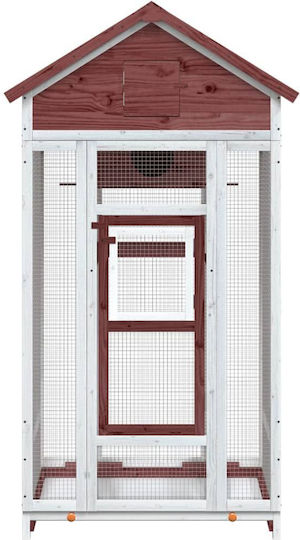 vidaXL Wooden Birds Cage 91.5x53x170cm Brown