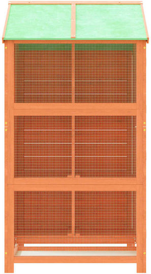 vidaXL Lemn Cușcă Păsări 97x81x152cm. Maro