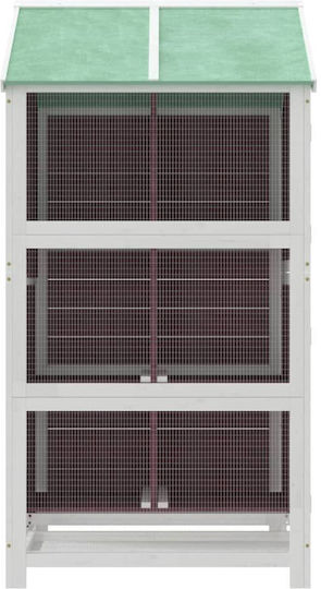 vidaXL Ξύλινο Κλουβί Πτηνών 97x81x152εκ. Καφέ