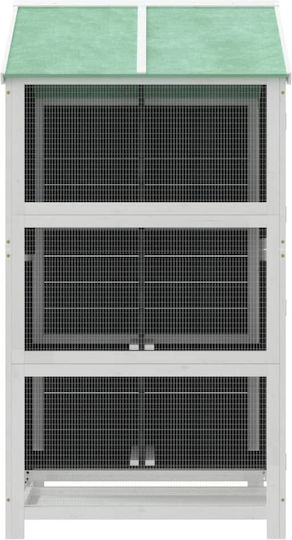 vidaXL Ξύλινο Κλουβί Πτηνών 97x81x152εκ. Γκρι