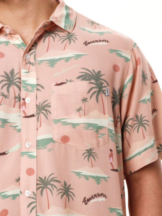 Short Sleeve Shirt in Regular Fit Dusty Rose