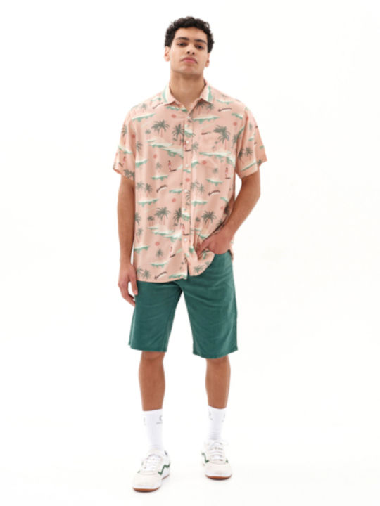 Short Sleeve Shirt in Regular Fit Dusty Rose