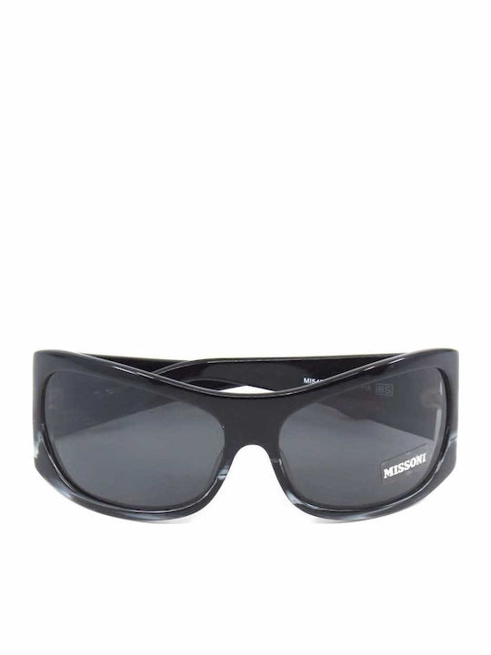 Missoni Unisex Sunglasses with Black Plastic Frame and Black Lens MI54701