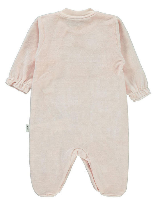 Civil Baby Bodysuit Long-Sleeved Velvet Pink